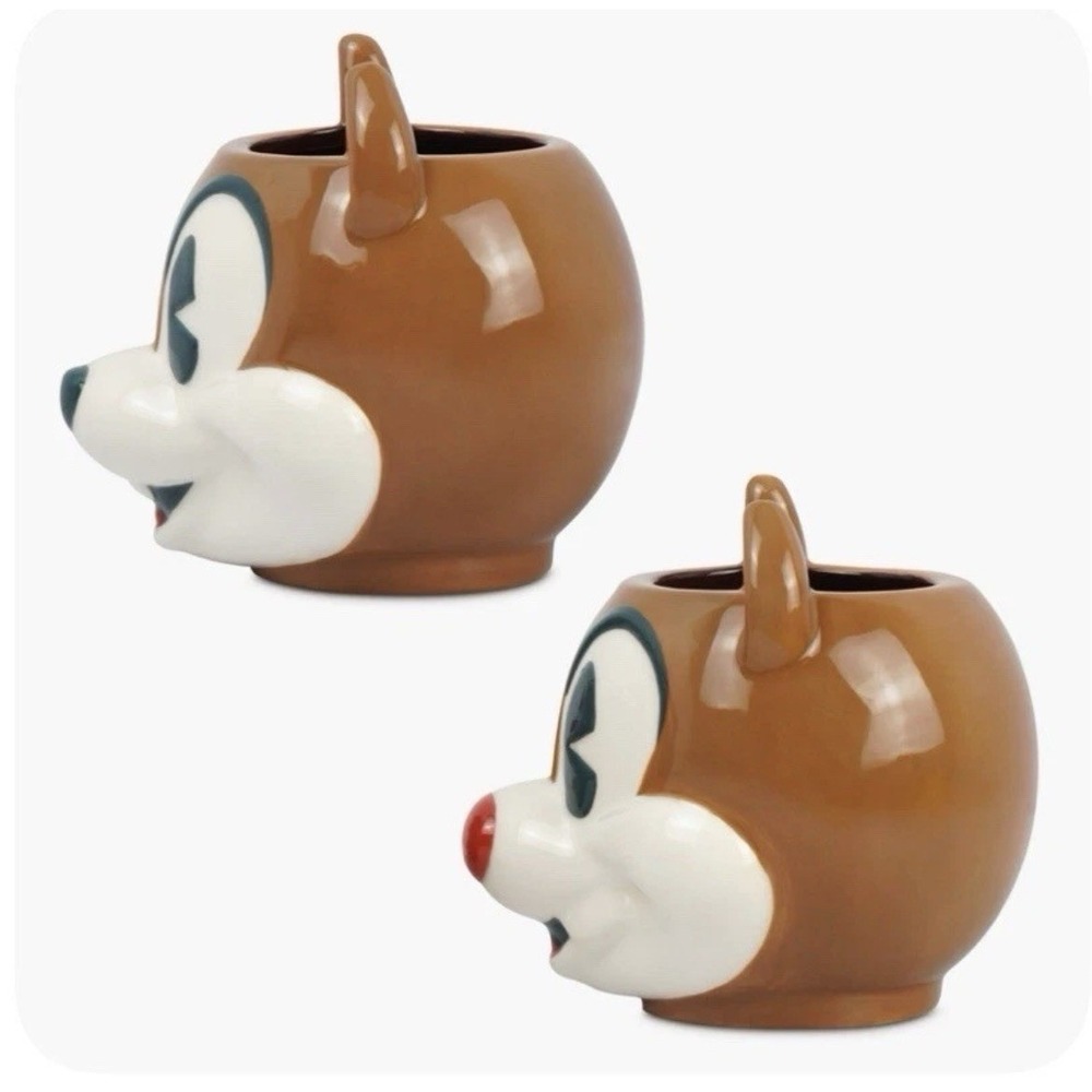 Disney Holiday Lodge Chip 'n' Dale Mug Set Jumbo Mugs New And Sealed - Picture 4 of 7